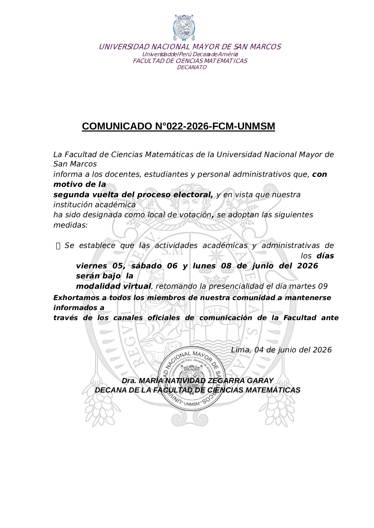 Horario de Atención Posgrado